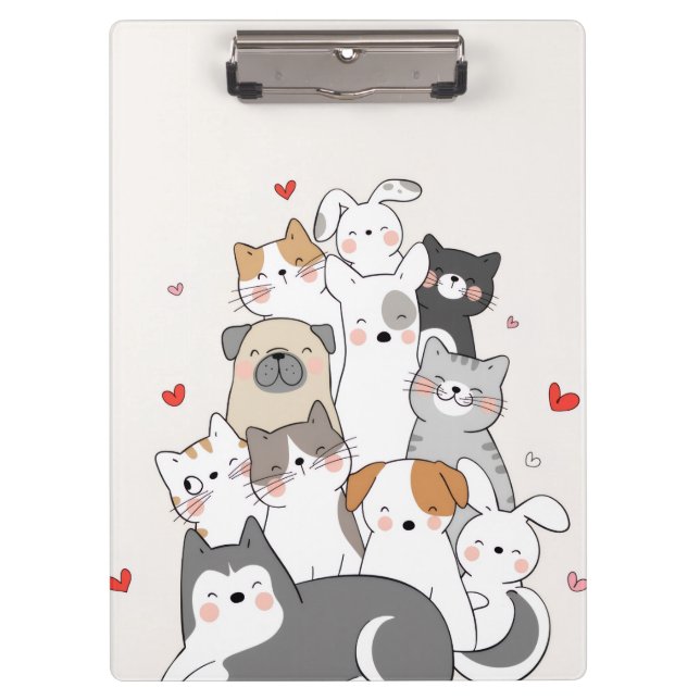 Cute animals  clipboard (Front)