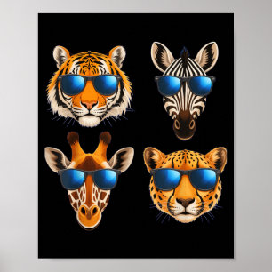 Cute Animals Clothes Kids Toddler Boys Animal Poster