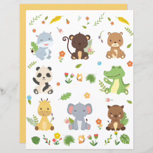 Cute Animals Collection 4 Scrapbooking Paper