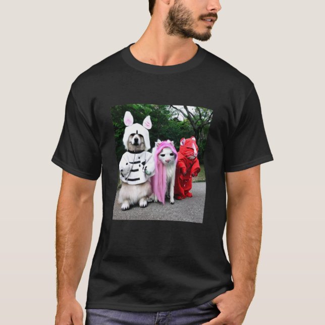 Cute Animals Cosplay T-Shirt (Front)