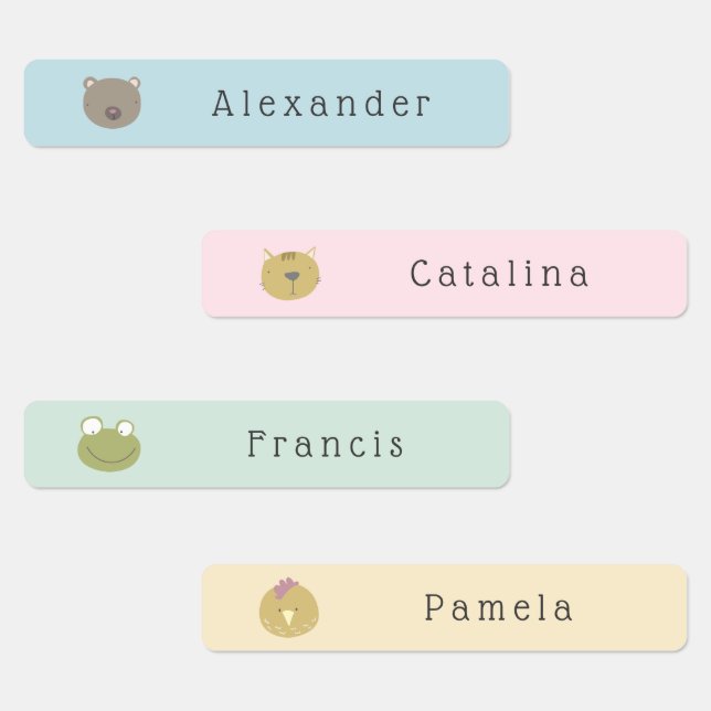 Cute Animals Custom Student Name (Group)