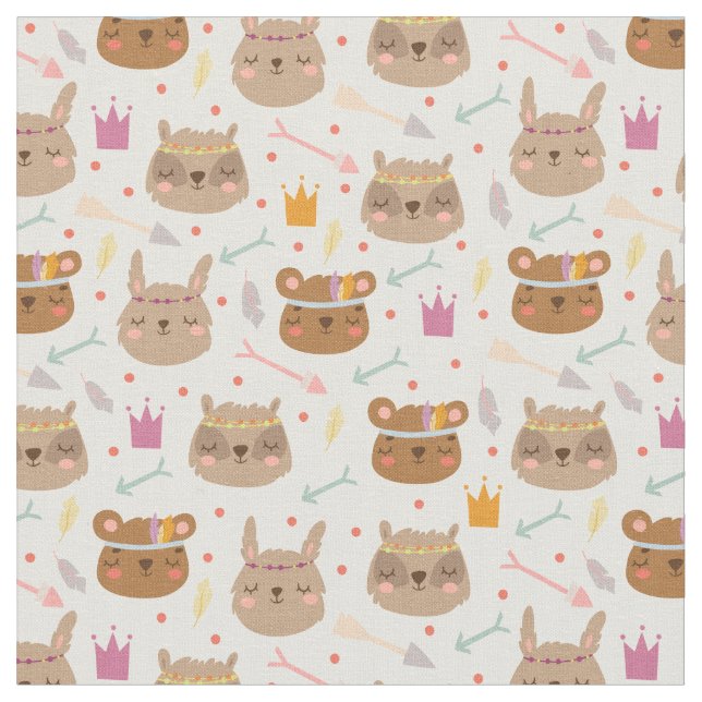 Cute Animals Fabric (Close Up)