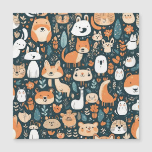 Cute animals fun design green decor