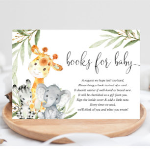 Cute animals gender neutral book instead of card