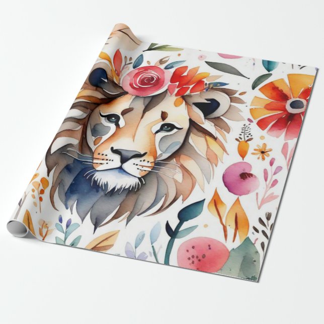 Cute animals gift ideas Wrapping Paper (Unrolled)
