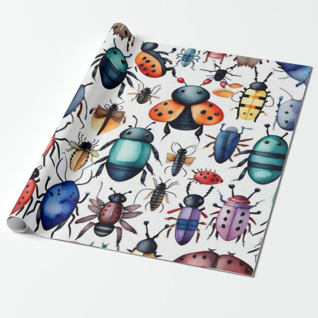 Cute animals gift ideas Wrapping Paper (Unrolled)