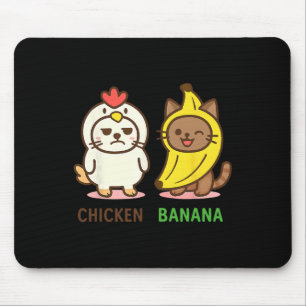 Cute Animals In Chicken And Nana Costumes Kawaii _ Mouse Pad