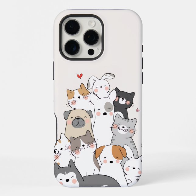 cute animals iPhone case (Back)