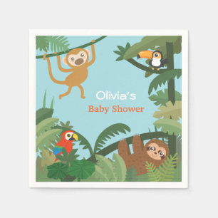 Cute Animals Jungle Theme Baby Shower Supplies Napkin