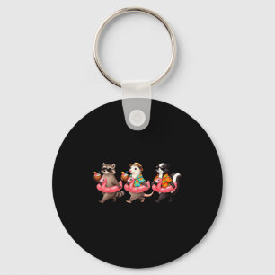 Cute animals kawaii summer swimming pool hawaiian key ring