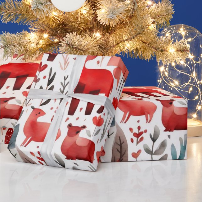 Cute animals lovely Wrapping Paper (Holidays)