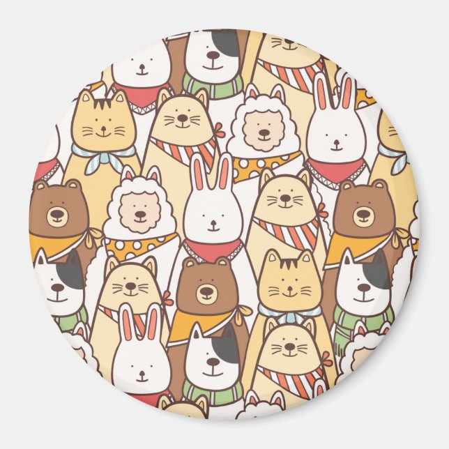 Cute Animals Magnet (Front)