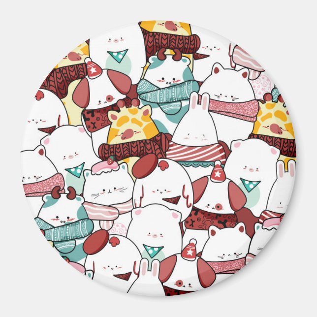 Cute Animals Magnet (Front)