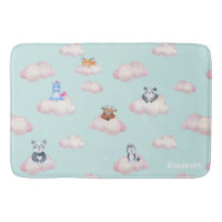 Cute Animals On Clouds Monogram
