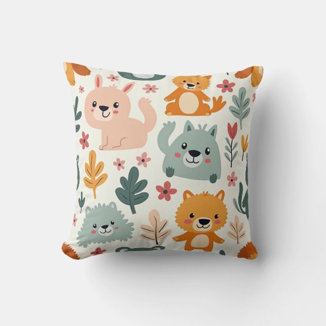 cute animals pillow cushion (Front)