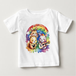 Cute animals playing music Baby T-Shirt