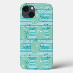 Cute animals playing with water 1 iPhone 13 case