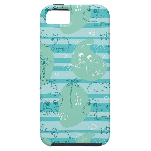 Cute animals playing with water 1 Case-Mate iPhone case (Back)
