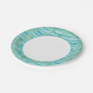 Cute animals playing with water 1 paper plate