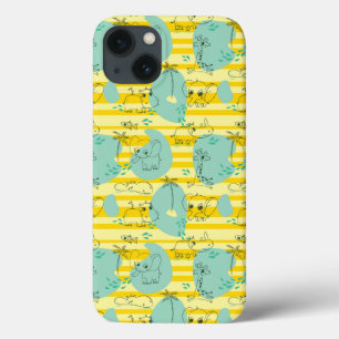 Cute animals playing with water 2 iPhone 13 case