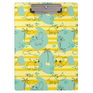 Cute animals playing with water 2 clipboard