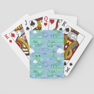 Cute animals playing with water 3 cards