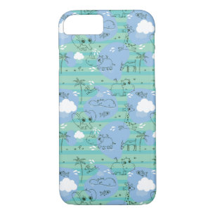 Cute animals playing with water 3 iPhone 8/7 case