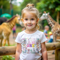 Cute Animals Safari Wild One Birthday Party