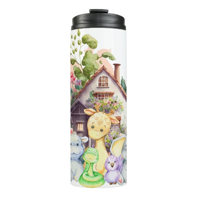 Cute Animals Thermal Tumbler (Front)