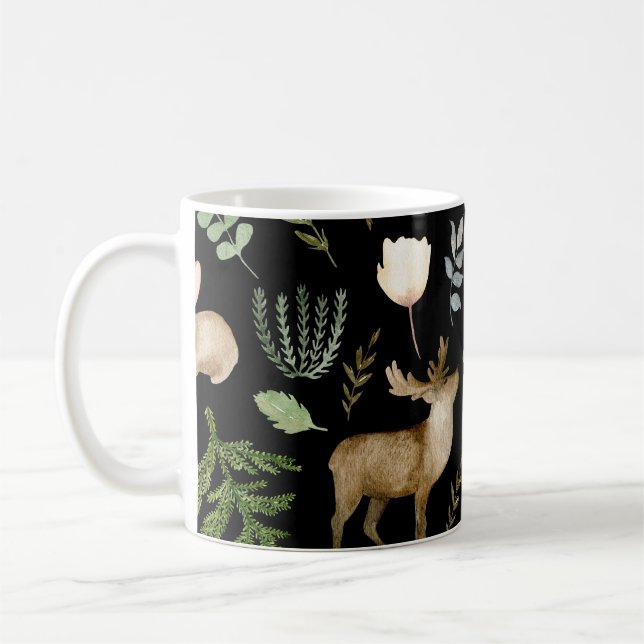 Cute Animals: Watercolor Hand Drawn. Coffee Mug (Left)