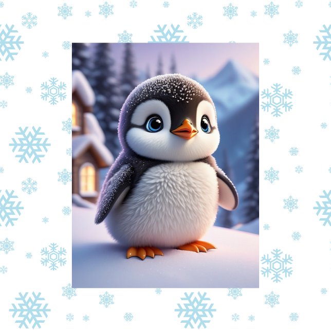 Cute animals, winter, Penguin, Postcrossing  Postcard (Creator Uploaded)