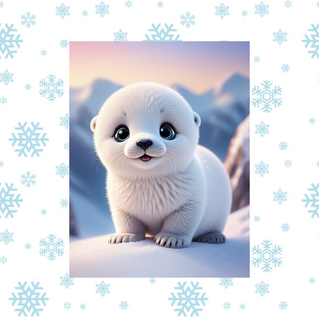 Cute animals, winter, Seal, Postcrossing  Postcard (Creator Uploaded)