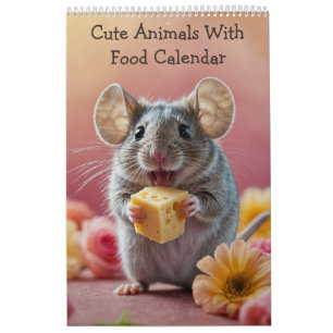Cute Animals With Food 2025 Calendar