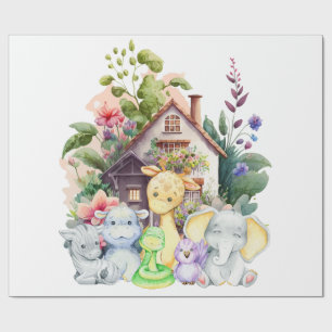 Cute Animals Wrapping Paper