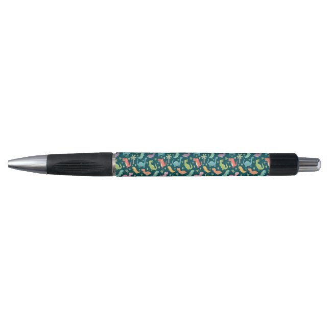 Cute Animated Dinosaurs    Black Ink Pen (Front)