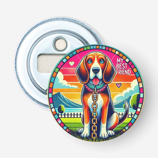 Cute Animated Dog Bottle Opener (Front)