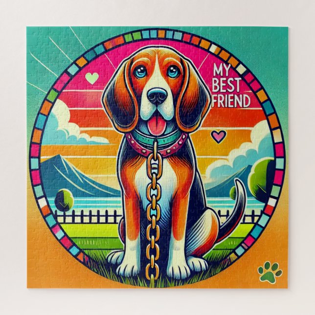 Cute Animated Dog Jigsaw Puzzle (Vertical)