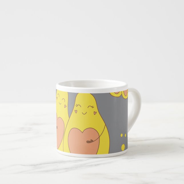 Cute Animated Pear Loving Couple Speaciality Espresso Cup (Front Right)