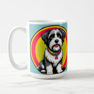 Cute Animated Puppy with Collar Coffee Mug