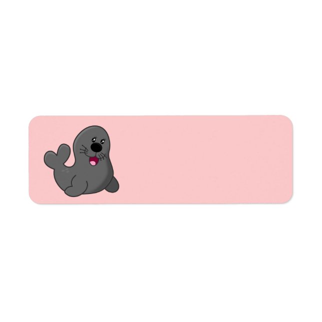 Cute animated Seal Return Address Label (Front)