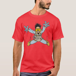 Cute animated skydiver 3d design T-Shirt
