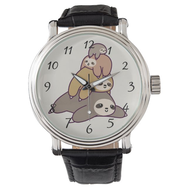 Cute animated Sloths Watch (Front)