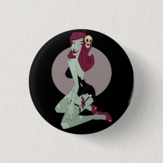 Cute Animated Zombie Pinup Girl 3 Cm Round Badge