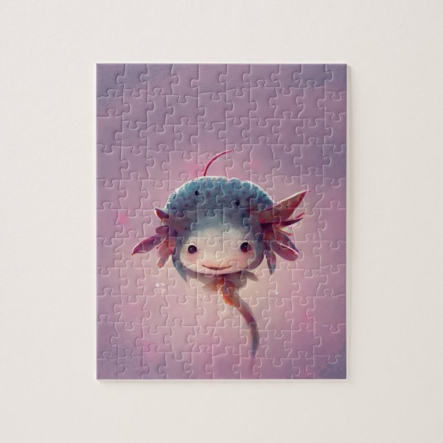 Cute Anime Axolotl Jigsaw Puzzle (Vertical)