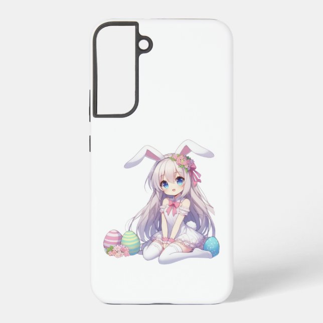 cute, anime bunny Easter Samsung Galaxy S22+ Case (Back)