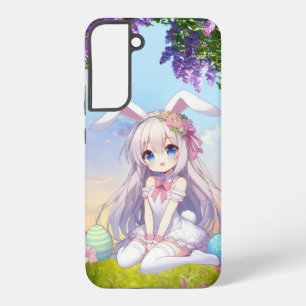 cute, anime bunny spring/Easter Samsung Galaxy Case