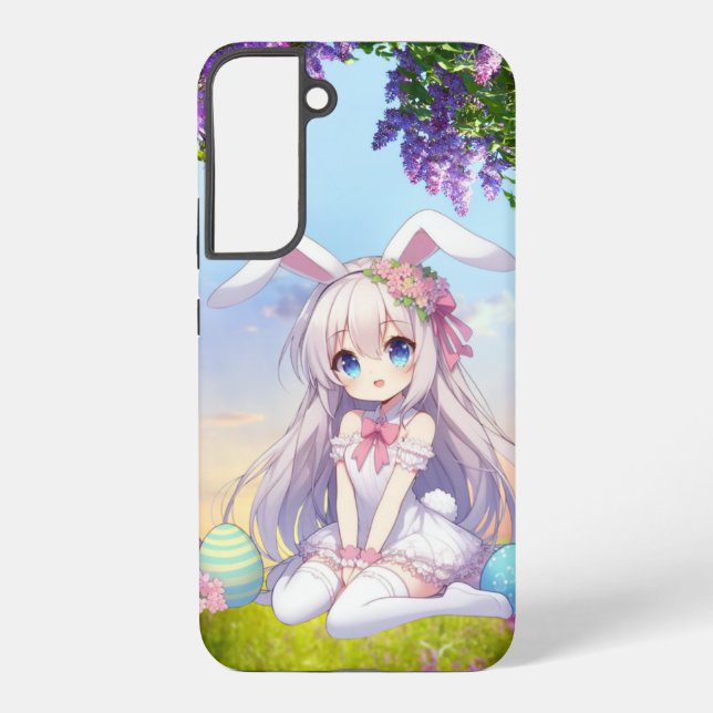 cute, anime bunny spring/Easter Samsung Galaxy S22+ Case (Back)