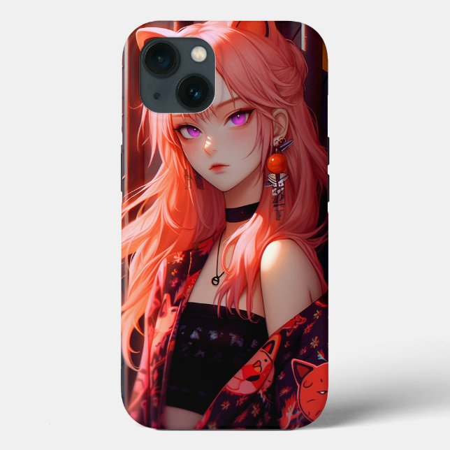 Cute Anime Catgirl Case-Mate iPhone Case (Back)