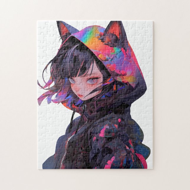 Cute Anime Catgirl Jigsaw Puzzle (Vertical)