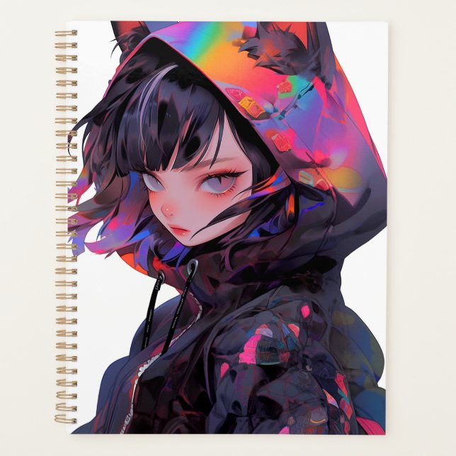 Cute Anime Catgirl Planner (Front)